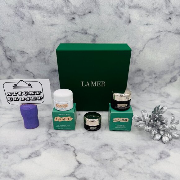 La Mer Skincare Set-Moisturizing CreamNight&Eye Concentrate-3pc-Green BOXED-NEW